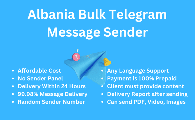 Albania Bulk Telegram Message Sender