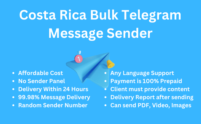 Costa Rica Bulk Telegram Message Sender