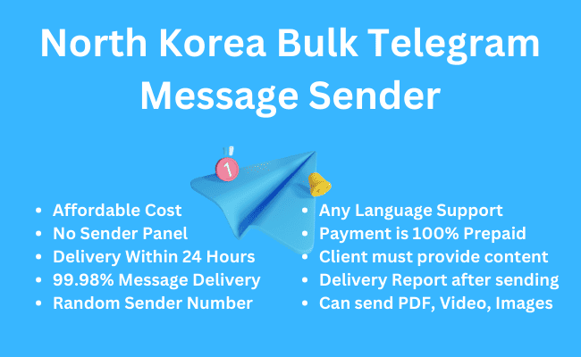 North Korea bulk telegram message sender